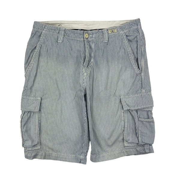 Tommy Hilfiger Mens Blue and White Shorts - Picture 1 of 5
